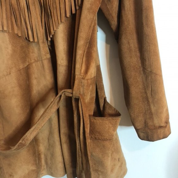 DANIER SUEDE TAN LEATHER JACKET SIZE XS - Picture 5 of 8